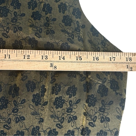 Vintage Shimmer Whimsigoth Floral Sleeveless Fairy Sheath Dress Y2K Tradwife 12 - Picture 10 of 13